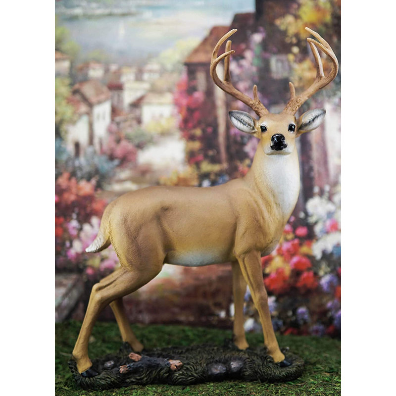 Loon Peak® Carbone Outdoor Hunter Whitetail Deer Statue Wayfair